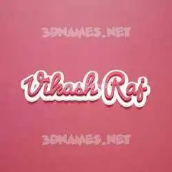 vikash raj in Red Scribble style - 3D name wallpaper
