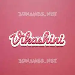 vikashini in Red Scribble style - 3D name wallpaper