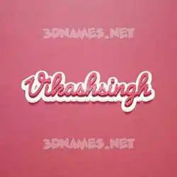 vikashsingh in Red Scribble style - 3D name wallpaper