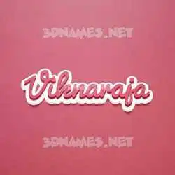 viknaraja in Red Scribble style - 3D name wallpaper