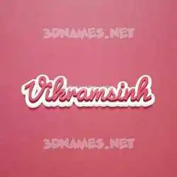 vikramsinh in Red Scribble style - 3D name wallpaper