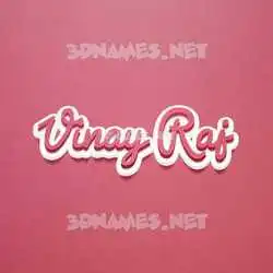 vinay raj in Red Scribble style - 3D name wallpaper