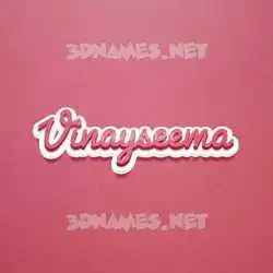 vinayseema in Red Scribble style - 3D name wallpaper