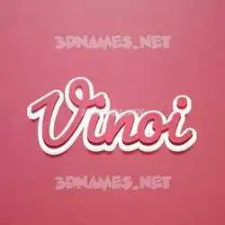 vinoi in Red Scribble style - 3D name wallpaper