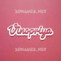vinopriya in Red Scribble style - 3D name wallpaper