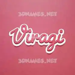 viragi in Red Scribble style - 3D name wallpaper