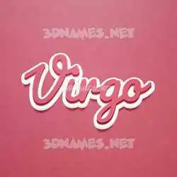 virgo in Red Scribble style - 3D name wallpaper