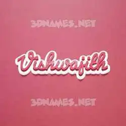 vishwajith in Red Scribble style - 3D name wallpaper