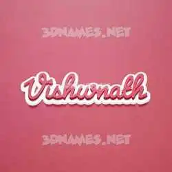 vishwnath in Red Scribble style - 3D name wallpaper