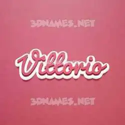 vittorio in Red Scribble style - 3D name wallpaper