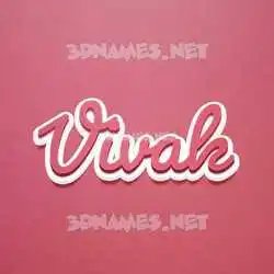 vivak in Red Scribble style - 3D name wallpaper