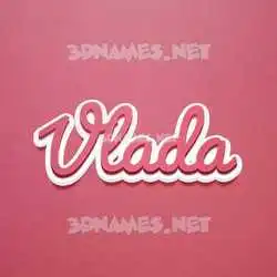 vlada in Red Scribble style - 3D name wallpaper