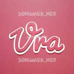 vra in Red Scribble style - 3D name wallpaper