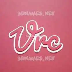vrc in Red Scribble style - 3D name wallpaper