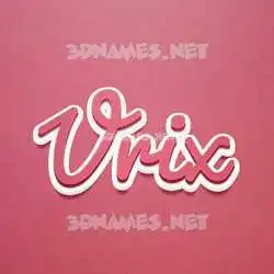 vrix in Red Scribble style - 3D name wallpaper