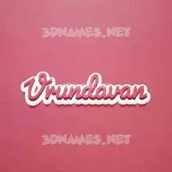 vrundavan in Red Scribble style - 3D name wallpaper