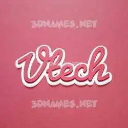 vtech in Red Scribble style - 3D name wallpaper