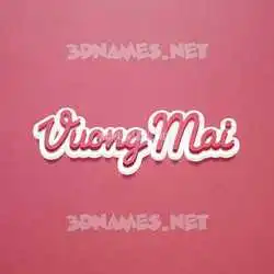 vuong mai in Red Scribble style - 3D name wallpaper