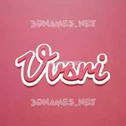 vvsri in Red Scribble style - 3D name wallpaper