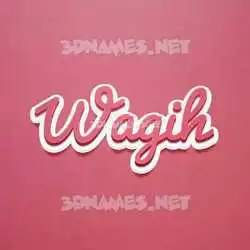 wagih in Red Scribble style - 3D name wallpaper