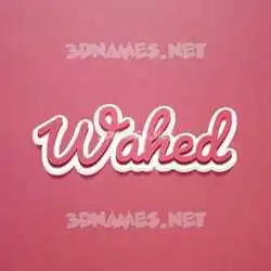 wahed in Red Scribble style - 3D name wallpaper