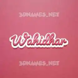 wahidhar in Red Scribble style - 3D name wallpaper
