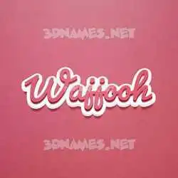 wajjooh in Red Scribble style - 3D name wallpaper