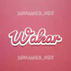 wakar in Red Scribble style - 3D name wallpaper