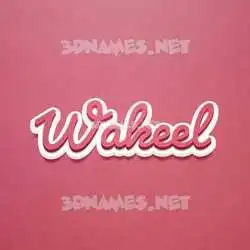 wakeel in Red Scribble style - 3D name wallpaper