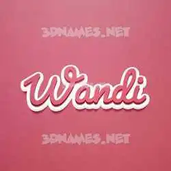 wandi in Red Scribble style - 3D name wallpaper