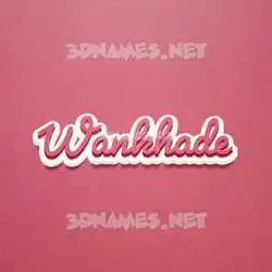 wankhade in Red Scribble style - 3D name wallpaper