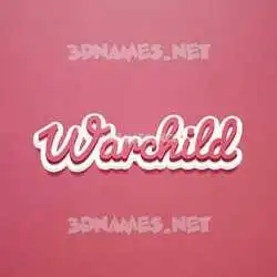 warchild in Red Scribble style - 3D name wallpaper