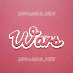 wars in Red Scribble style - 3D name wallpaper