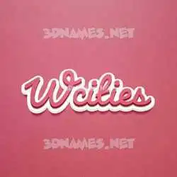wcities in Red Scribble style - 3D name wallpaper