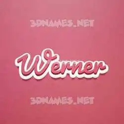 werner in Red Scribble style - 3D name wallpaper