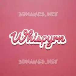 whispyrn in Red Scribble style - 3D name wallpaper