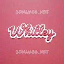 whitley in Red Scribble style - 3D name wallpaper