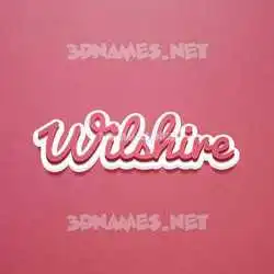 wilshire in Red Scribble style - 3D name wallpaper