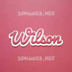 wilson in Red Scribble style - 3D name wallpaper