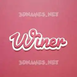 winer in Red Scribble style - 3D name wallpaper