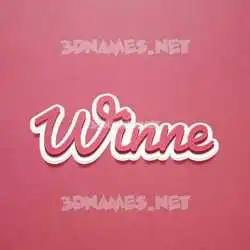winne in Red Scribble style - 3D name wallpaper