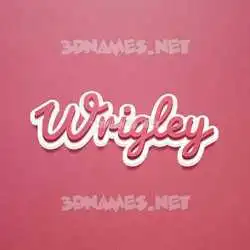 wrigley in Red Scribble style - 3D name wallpaper