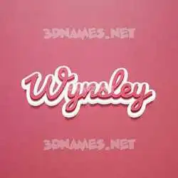 wynsley in Red Scribble style - 3D name wallpaper