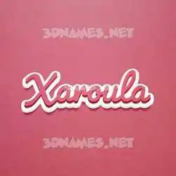 xaroula in Red Scribble style - 3D name wallpaper
