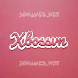 xbossvn in Red Scribble style - 3D name wallpaper