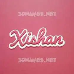xishan in Red Scribble style - 3D name wallpaper