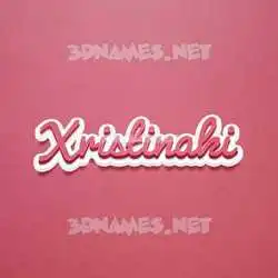 xristinaki in Red Scribble style - 3D name wallpaper