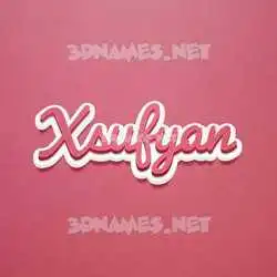xsufyan in Red Scribble style - 3D name wallpaper