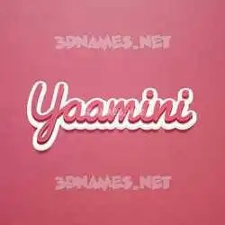yaamini in Red Scribble style - 3D name wallpaper