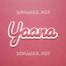 yaana in Red Scribble style - 3D name wallpaper